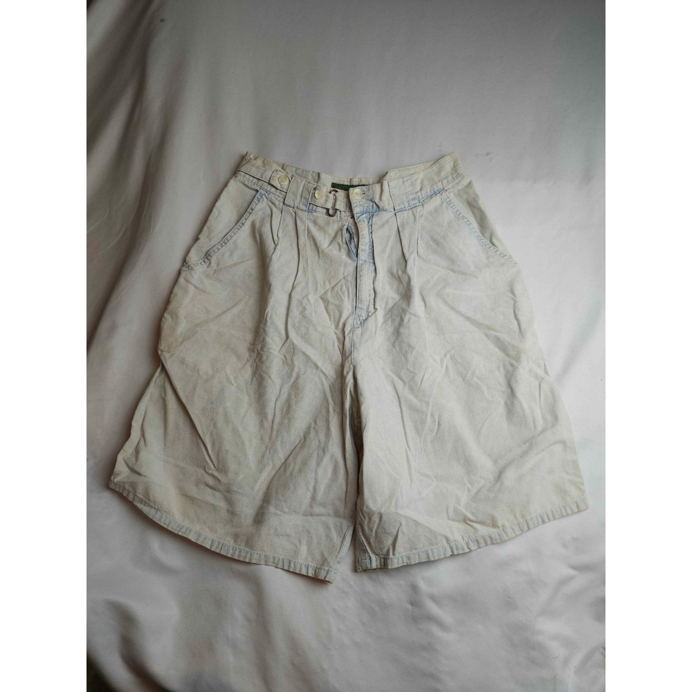 Vintage Outback Red High Waist Pleated Denim Shorts Light Wash 26 Waist 80s 90s